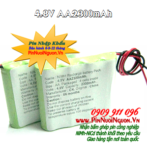 NiMh 4.8v-AA2300mAh Rechargeablw Battery Pack