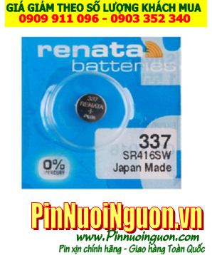 Renata 317 _Pin SR416SW, Pin đồng hồ 1.55v Silver Oxide Renata 337 _Pin SR416SW PIN 337, SR416SW