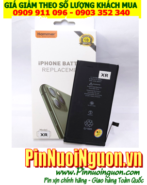 Pin iphone XR; Pin điện thoại di động iPhone XR 2942 mAh chính hãng Hammer _Bảo hành 18 tháng