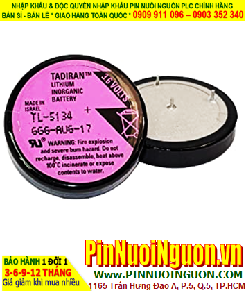 Pin Tadiran TL-5134; Pin nuôi nguồn Tadiran TL-5134 lithium 3.6v 1/10D 1000mAh _Xuất xứ Israel