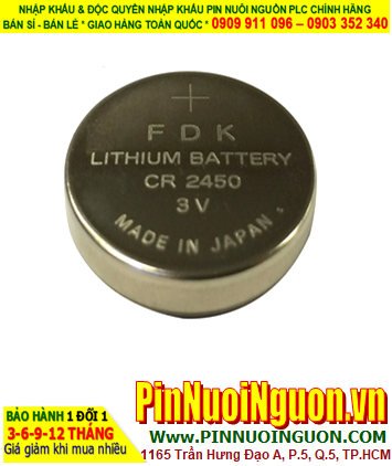 Pin FDK CR2450; Pin 3v lithium Sanyo FDK CR2450 _Made in Indonesia