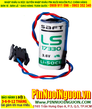 Saft LS17330 _Pin nuôi nguồn PLC Saft LS17330 lithium 3.6v 2/3A 1800mAh _Xuất xứ ANH