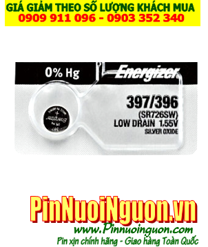 Pin SR726SW _Pin 397; Pin đồng hồ Energizer SR726SW 397 Silver Oxide 1.55v_Made in USA