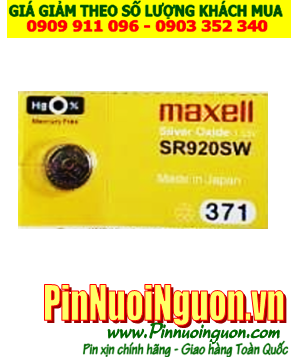 Pin SR920SW _Pin 371; Maxell SR920SW 371 silver oxide 1.55V _Made in Japan