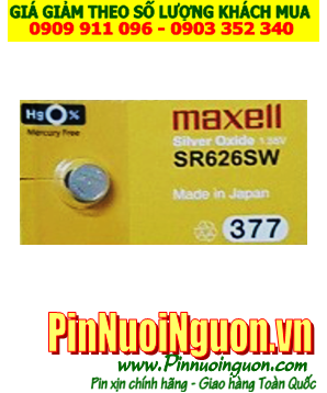 Pin SR626SW _Pin 377; Pin Maxell SR626SW 377 silver oxide 1.55V _Made in Japan