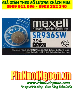 Pin SR936SW _Pin 394; Pin Maxell SR936SW 394 silver oxide 1.55v _Made in Japan