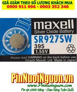 Pin SR927SW _Pin 395; Pin Maxell SR927SW 395 silver oxide 1.55V _Made in Japan