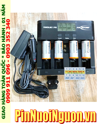 Powerline 5Pro _Bộ sạc pin Powerline 5Pro kèm 4 pin sạc C Camelion NH-C3500BP2 (C3500mAh 1.2v)