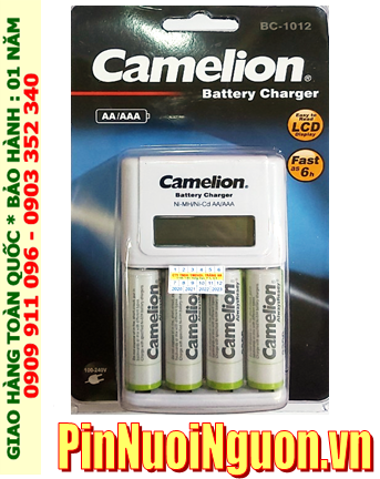 Camelion BC-1012 _Bộ sạc pin BC-1012 kèm 4 pin sạc Camelion NH-AA2500ARBP2 (AA2500mAh 1.2v)