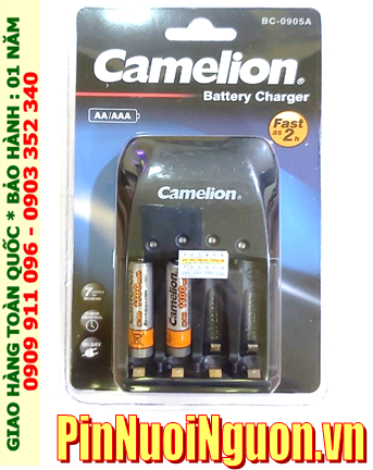 Bộ sạc pin AAA Camelion BC-0905A kèm 2 pin sạc Camelion NH-AAA1100BP2 (AAA1100mAh 1.2v)