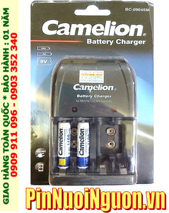 Camelion BC-0904SM _Bộ sạc pin BC-0904SM kèm 2 pin Camelion NH-AAA1100LBP2 (AAA1100mAh 1.2v)