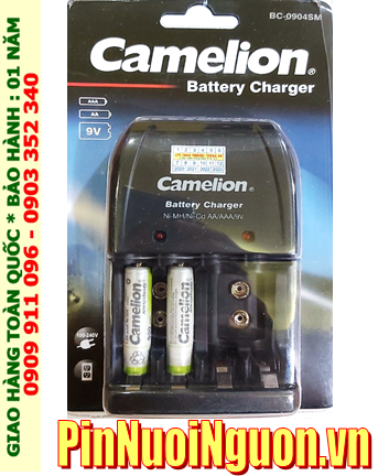 Camelion BC-0904SM _Bộ sạc pin BC-0904SM kèm 2 pin sạc Camelion NH-AAA900ARBP2 (AAA900mAh 1.2v)