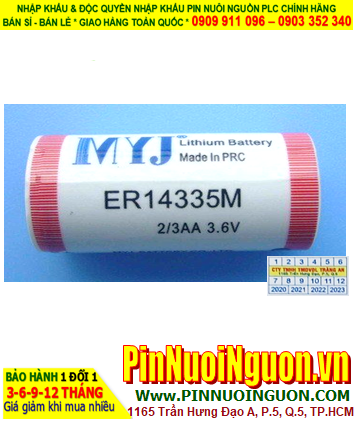 Pin ER14335 _Pin MYJ ER14335; Pin nuôi nguồn ER14335 lithium 2/3AA 3.6v 1450mAh _Xuất xứ China