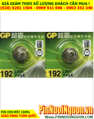 Pin GP 192 AG3 LR41 _Pin cúc áo 1.5v Alkaline GP 192 LR41 AG3  392