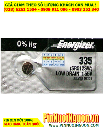 Energizer SR512SW _Pin 335; Pin đồng hồ 1.55v Silver Oxide Energizer SR512SW