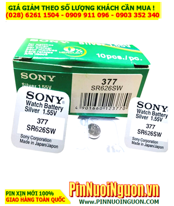Sony SR626SW _Pin 377; Pin đồng hồ 1.55v Silver Oxide Sony SR626SW _Pin 377