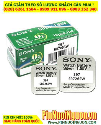 Sony SR726SW _Pin 397; Pin đồng hồ 1.55v Silver Oxide Sony SR726SW _Pin 397