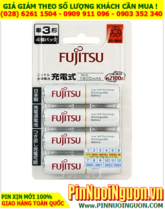 Pin Fujitsu HR-3UTC(4B); Pin sạc AA 1.2v Fujitsu HR-3UTC(4B)  AA1900mAh _Made in Japan _Vỉ 4viên