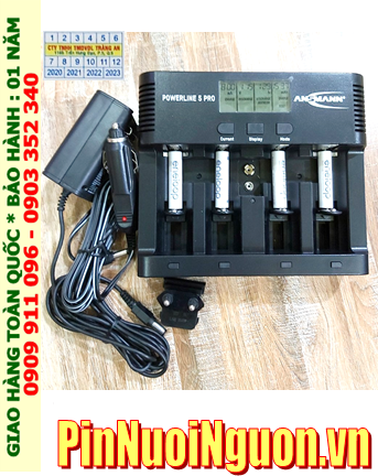 Ansman Powerline 5Pro _Bộ sạc Powerline 5Pro kèm 4 pin sạc Eneloop BK-4MCCE (AAA800mAh 1.2v)
