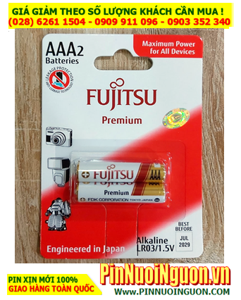 Fujitsu LR03(2B)FP; Pin AAA 1.5v Fujitsu Premium Alkaline LR03(2B)FP _Vỉ 2viên | Made in INdonesia