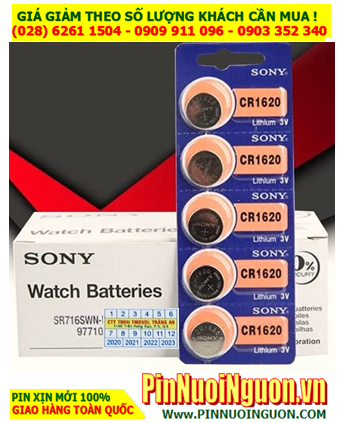 COMBO 1 HỘP 20vỉ (100viên) Pin Sony CR1620 Lithium 3.0v _Giá chỉ 1.440.000đ/100viên