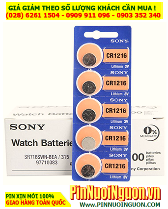 COMBO 1 HỘP 20 Vỉ 5viên (100viên) Pin Sony CR1216 Lithium 3.0v _Giá chỉ 1.440.000/Hộp 100viên
