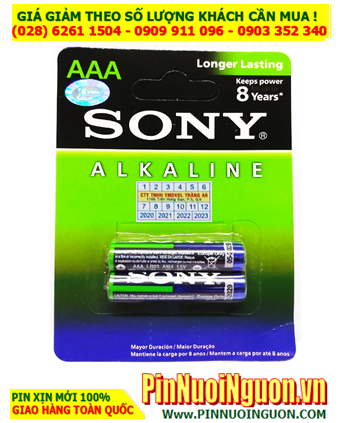 Pin Sony LR03, AM4; Pin AAA 1.5v Alkaline Sony LR03, AM4 Made in INdonesia - Vỉ 2viên