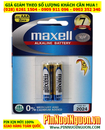 Pin Maxell LR03(GD)2B; Pin AAA 1.5v Alkaline Maxell LR03(GD)2B Made in INdonesia - Vỉ 2viên