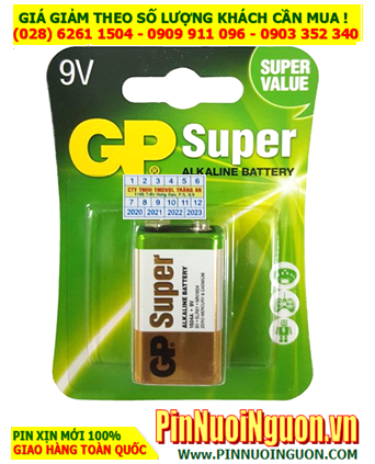 Pin GP Super 1604UG/6LR61; Pin 9v Alkaline GP Super 1604UG/6LR61 _ Vỉ 1viên