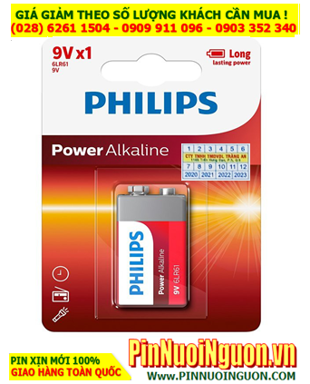 Pin Philips 6LR61P1B/97; Pin 9v Alkaline Philips 6LR61P1B/97 _ Vỉ 1viên