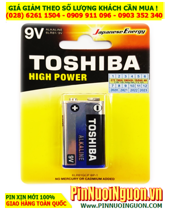 Pin Toshiba 6LR61GCP-BP1; Pin 9v Alkaline Toshiba 6LR61GCP-BP1 _ Vỉ 1viên
