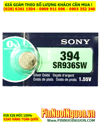 Pin SR936SW _Pin 394; Pin đồng hồ Sony SR936SW-394 silver oxide 1.55v _Made in Indonesia _1viên