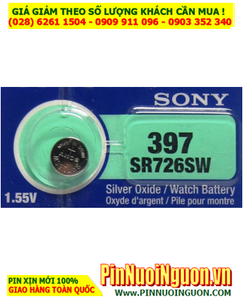 Pin SR726SW _Pin 397; Pin đồng hồ Sony SR726SW-397 silver oxide 1.55v _Made in Indonesia _1viên