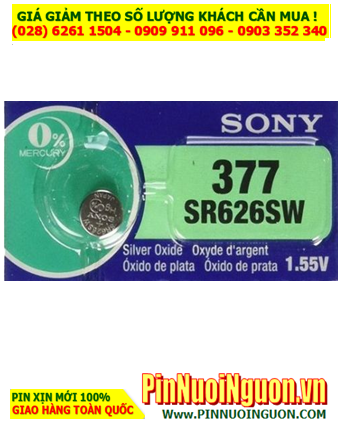 Pin SR626SW _Pin 377; Pin Sony SR626SW 377 silver Oxide 1.55v _Made in Indonesia _1viên
