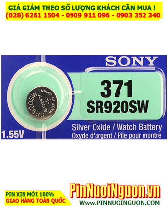 Pin SR920SW _Pin 371; Pin đồng hồ Sony SR920SW _371 silver oxide 1.55v _Made in Indonesia _1viên