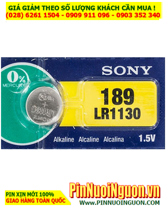 Pin LR1130 AG10 189 ; Pin cúc áo 1.5v Alkaline Sony LR1130 AG10 189 _Made in Indoneisa _1viên