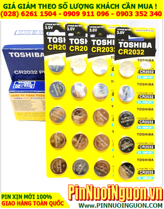 COMBO 1HỘP 20vỉ Pin Toshiba CR2032 lithium 3.0v _Giá chỉ 1.039.000đ/HỘP100viên