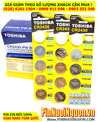 COMBO 1 HỘP 20vỉ 5viên Pin Toshiba CR2430 lithium 3.0v _Giá chỉ 2.240.000đ/HỘP 100viên