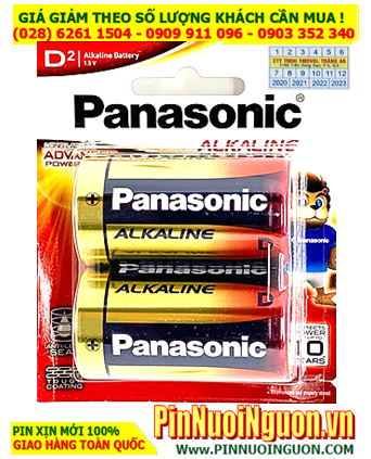 Panasonic LR20T/2B; Pin nuôi nguồn Panasonic LR20T/2B Alkaline 1.5v (Made in Japan) _Vỉ 2 viên
