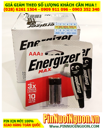 COMBO 1hộp 20vỉ (40viên) Pin Alkaline AAA 1.5v Energizer E92-BP2 _Giá 639.000đ/Hộp 40viên