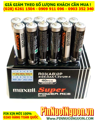 Pin AAA 1.5v Maxell R03(AB)2P Super POWER ACE -COMBO 1HỘP 40viênGiá chỉ 79.000vnd/ HỘP 40viên