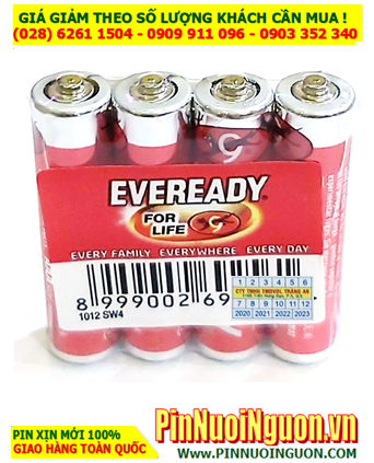 Pin Eveready 1012-SW4; Pin AAA 1.5v Eveready 1012-SW4 Made in Singapore (Loại Vỉ 4viên)