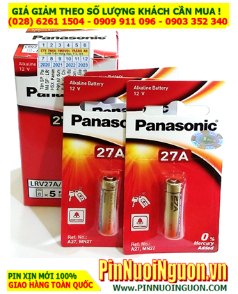 COMBO 1hộp 5vỉ 1viên Pin Remote 12v Panasonic A27 27A MN27 27AE LR27 _Giá chỉ 139.000đ/HỘP