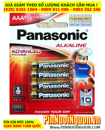 Panasonic LR03T/4B; Pin AAA 1.5v Alkaline Panasonic LR03T/4B Made in Thailand (Loại Vỉ 4viên)
