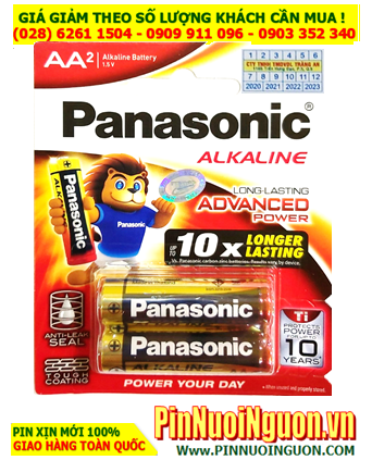 Panasonic LR6T/2B; Pin nuôi nguồn AA 1,5V Alkaline Panasonic LR6T/2B _Made in Thái Lan (Loại vỉ 2viên)