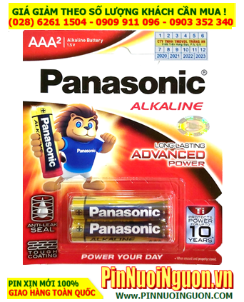 Panasonic LR03T/2B; Pin nuôi nguồn AA 1,5V Alkaline Panasonic LR03T/2B _Made in Thailand  (Loại vỉ 2viên)