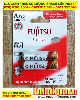Fujitsu LR6(2B)FP; Pin tiểu AA 1.5v Alkaline Fujitsu Premium LR6(2B)FP (Made in Indonesia) _Vỉ 2viên