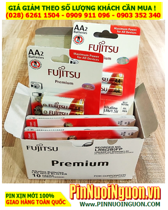 COMBO 1HỘP 10vỉ Pin Fujitsu Premium Alkaline LR6(2B)FP (Indonesia) _Giá chỉ 269.000đ/HỘP 10vỉ