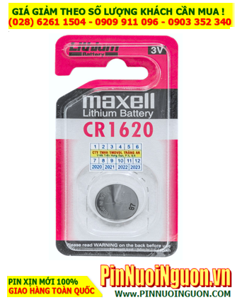 Pin CR1620 _Pin Maxell CR1620; Pin 3v lithium Maxell CR1620 _Cells in Japan _Vỉ 1viên