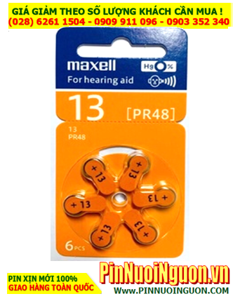 Pin Maxell PR48 (Pin số 13), Pin máy trợ thính PR48 (Pin số 13), Pin máy điếc PR48 (Pin số 13) 1.45v (Xuất xứ Đức)
